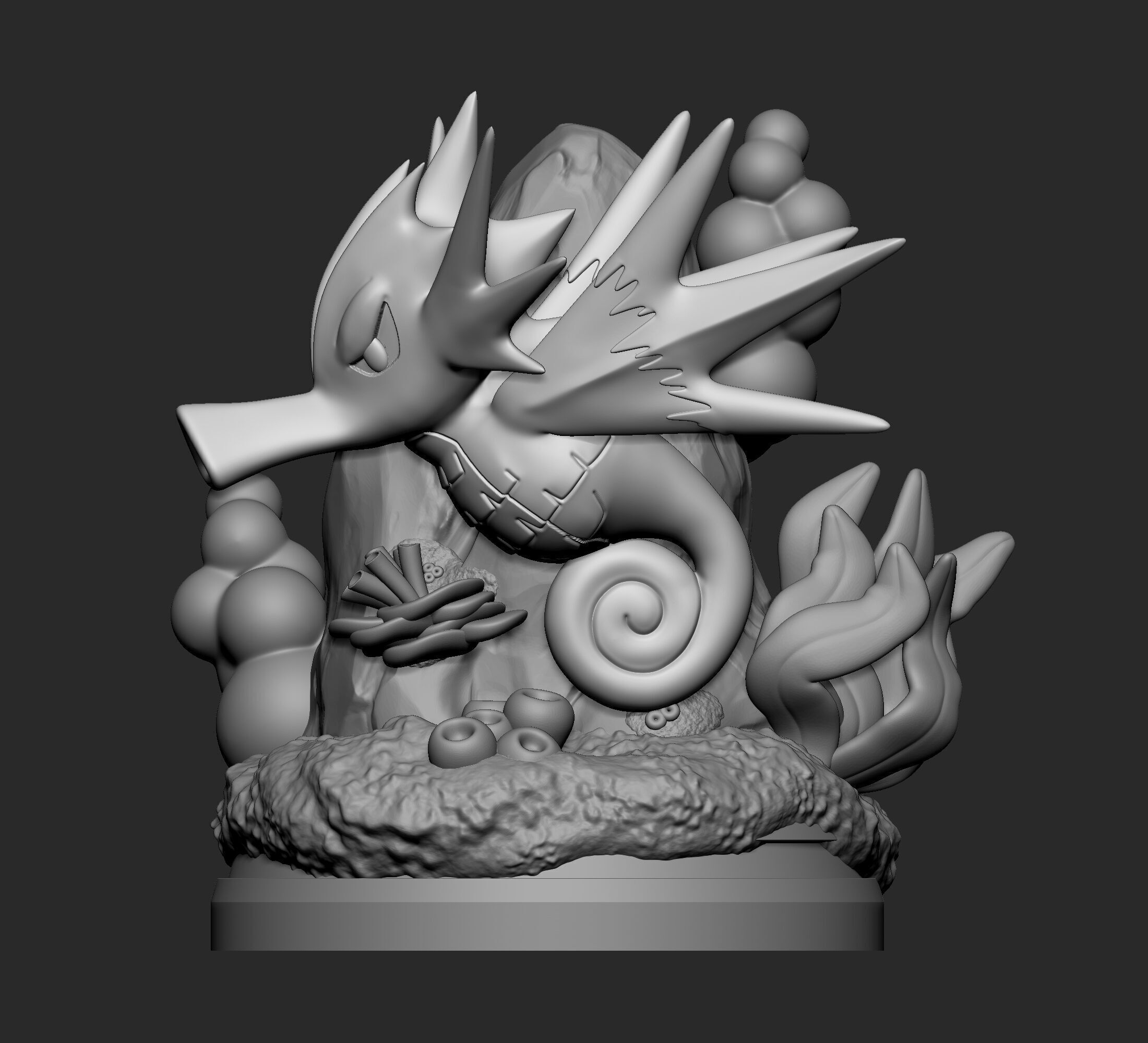 Pokemon - Seadra Figure 3D print model_2