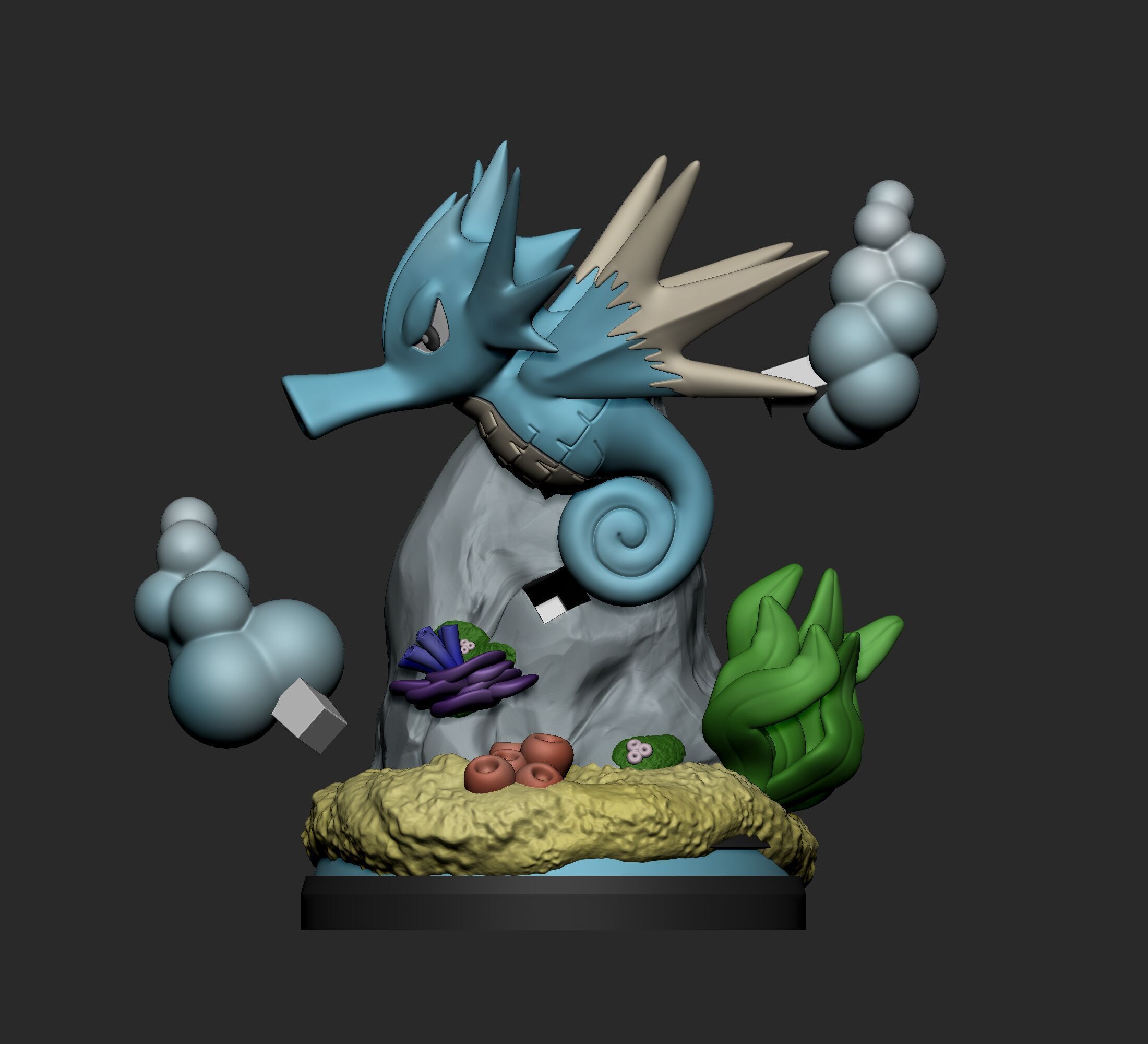 Pokemon - Seadra Figure 3D print model_9