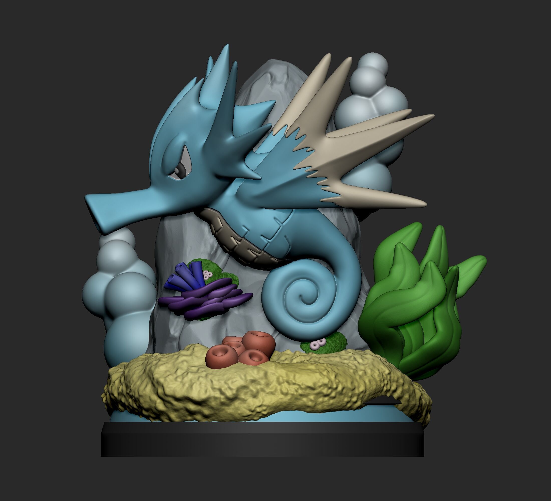 Pokemon - Seadra Figure 3D print model_1