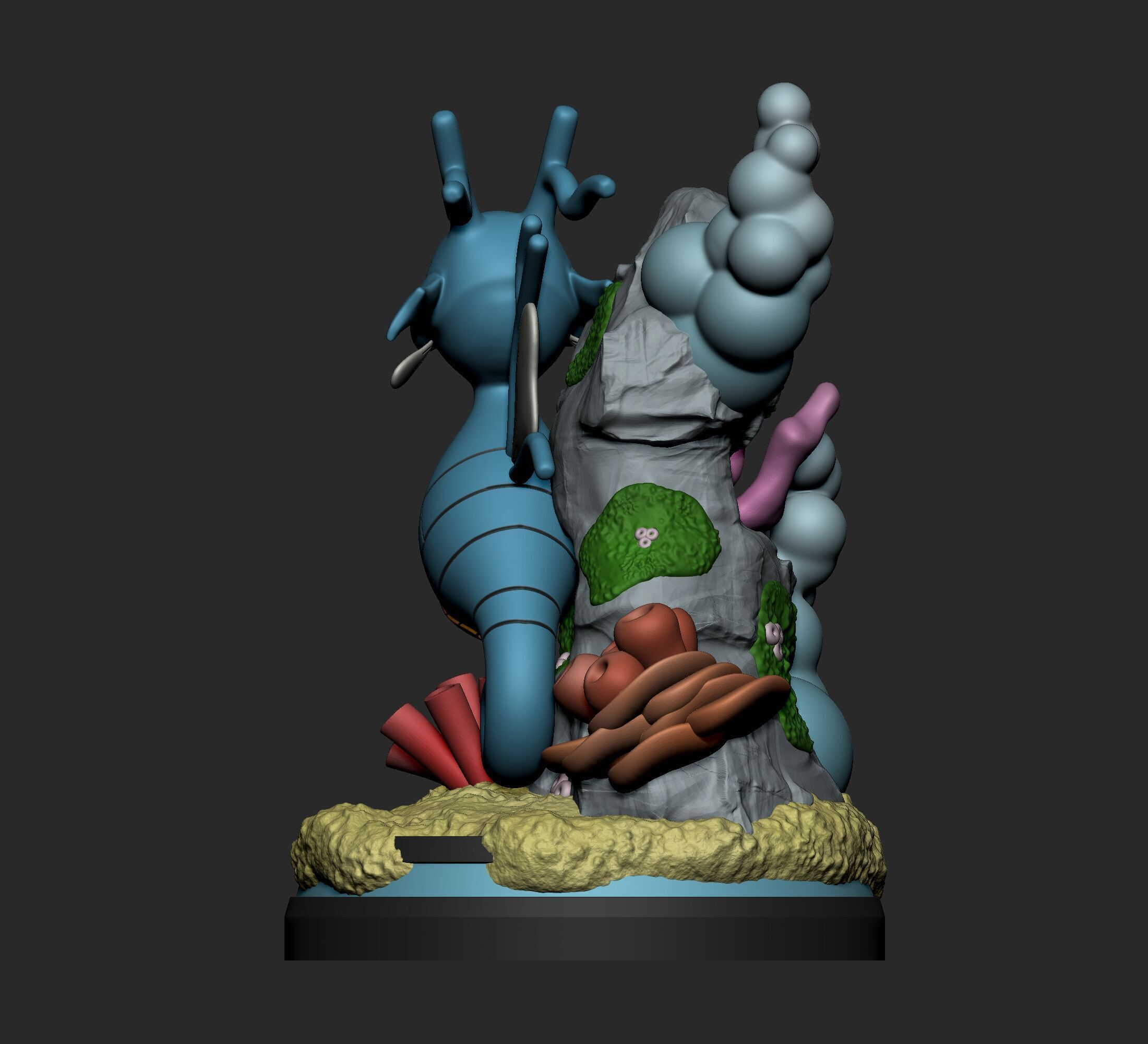 Pokemon - Horsea Seadra and Kingdra Figure 3D print model_17