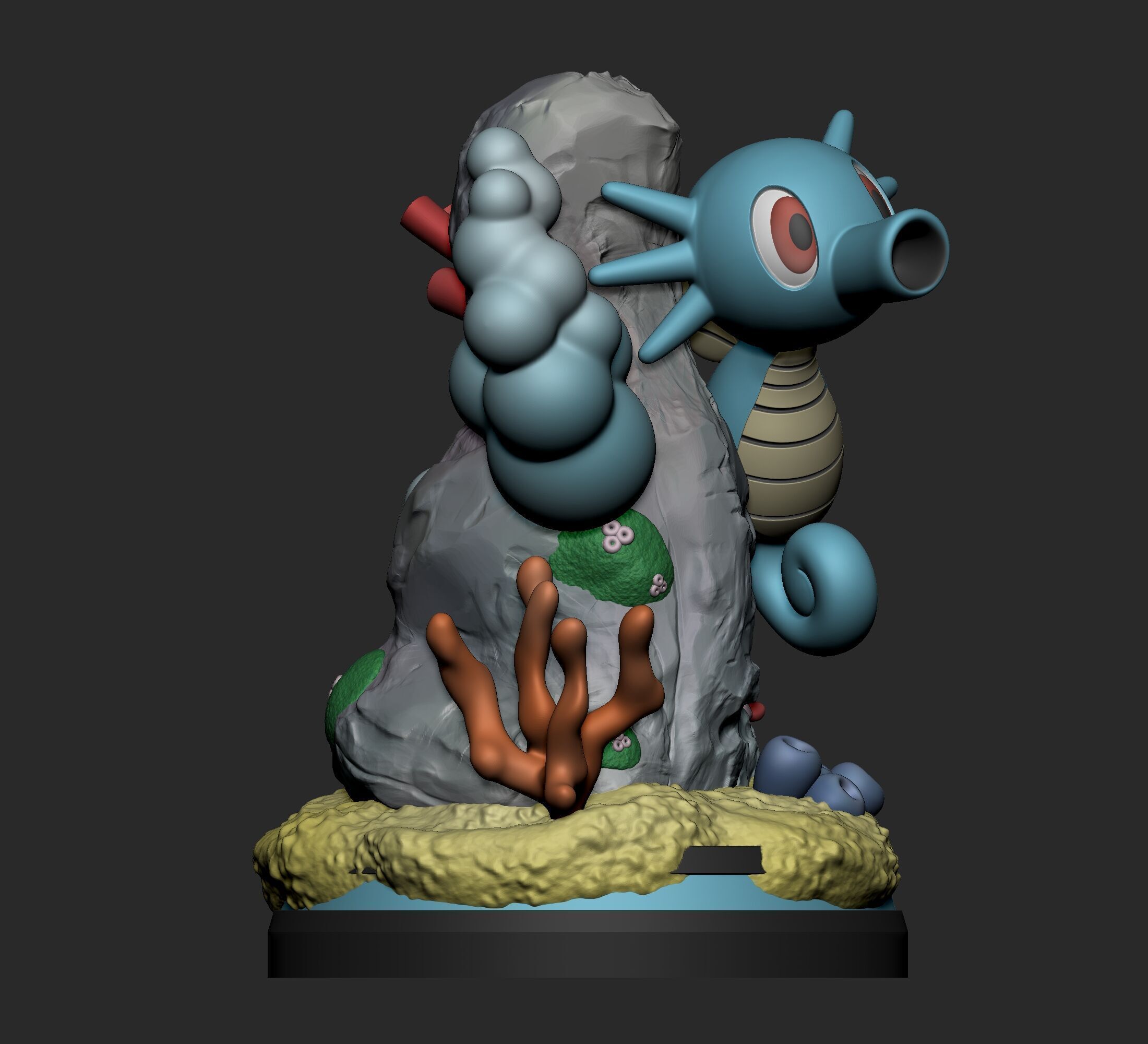 Pokemon - Horsea Seadra and Kingdra Figure 3D print model_3