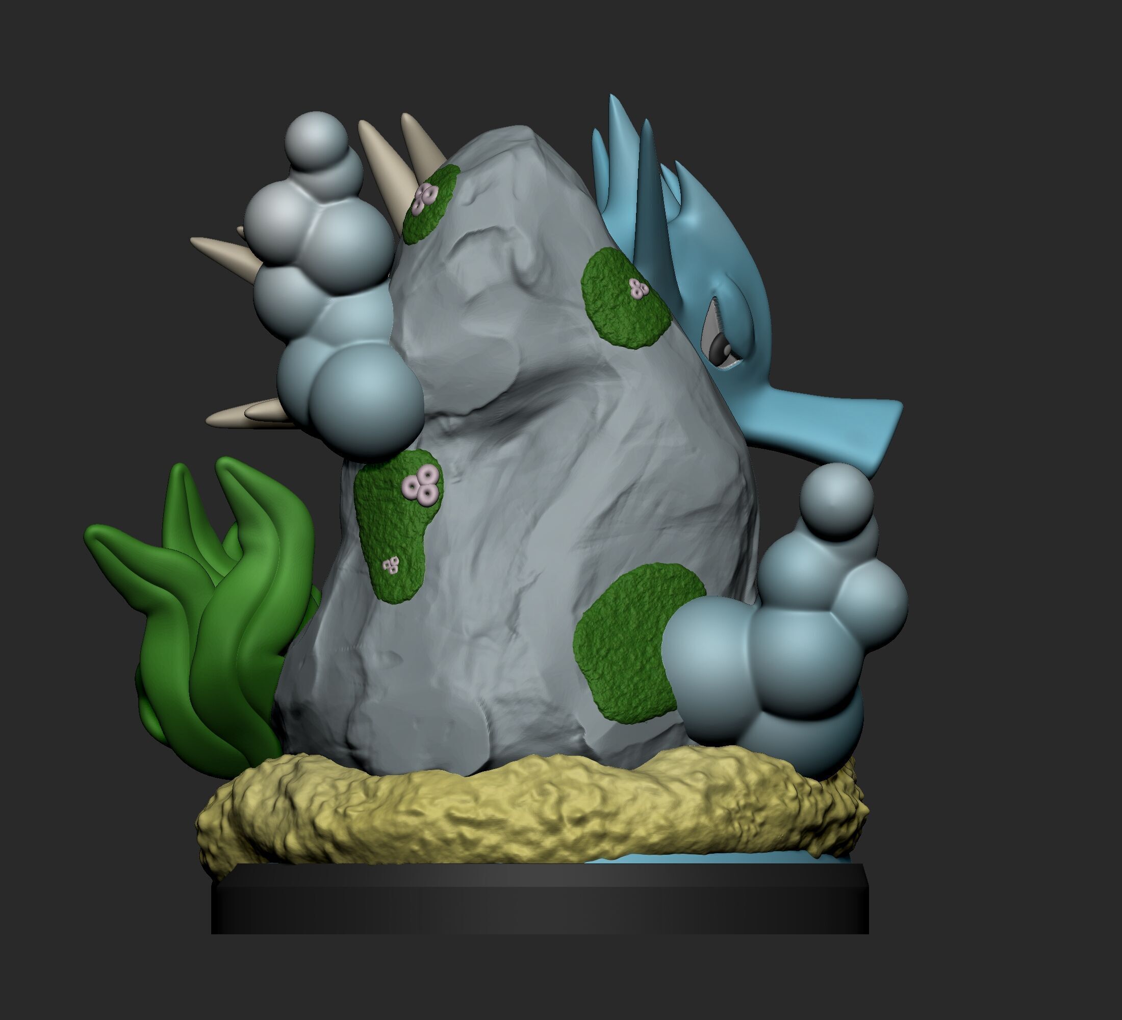 Pokemon - Horsea Seadra and Kingdra Figure 3D print model_10