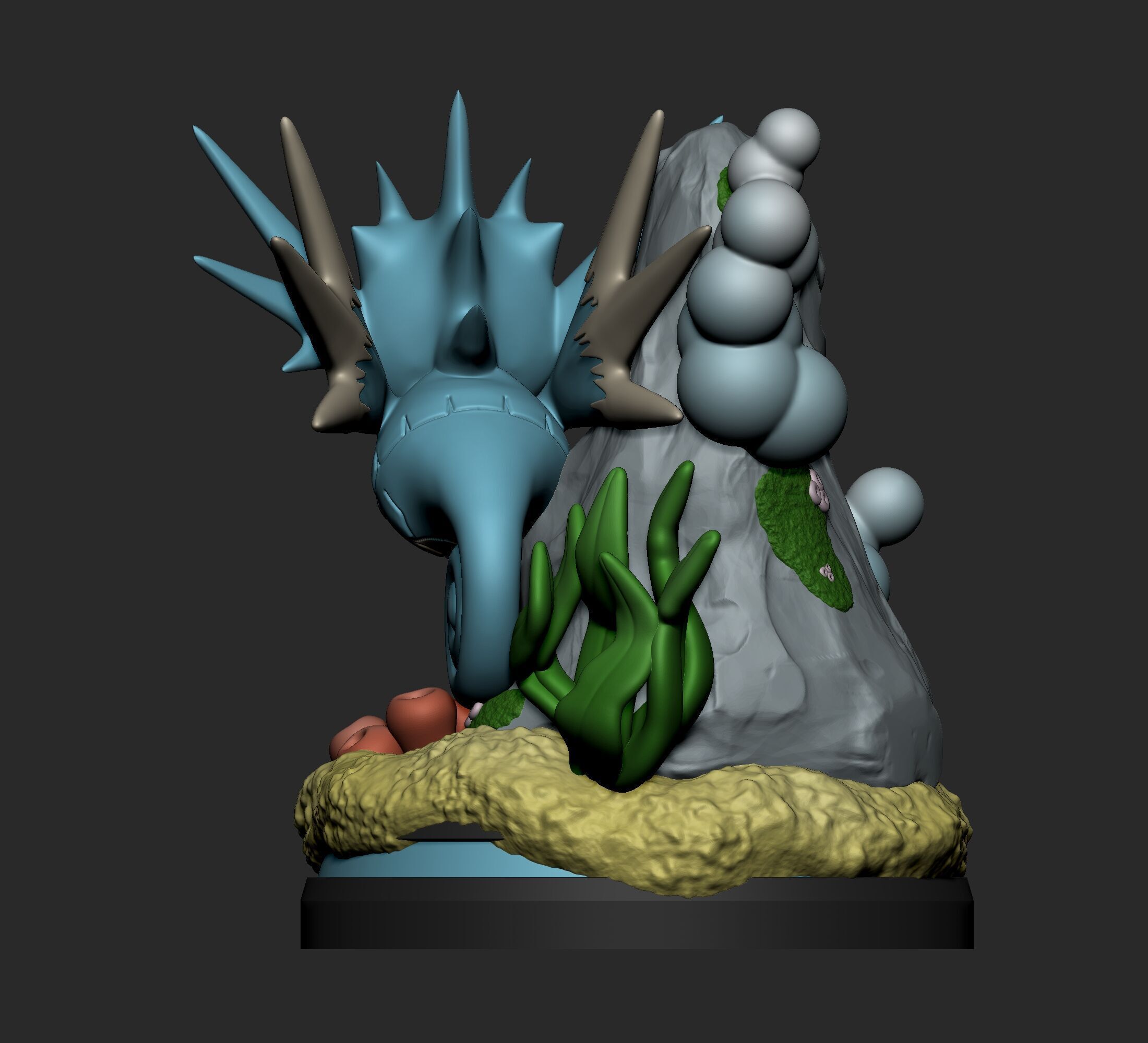 Pokemon - Horsea Seadra and Kingdra Figure 3D print model_11