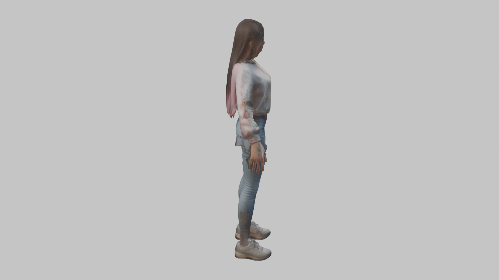 Female Character Model Low-poly 3D model_11