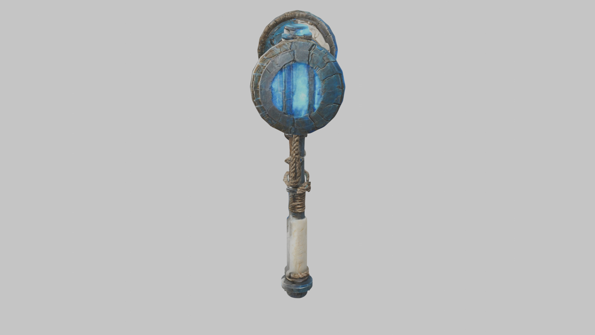  Weapon Futuristic Hammer Low-poly 3D model_4