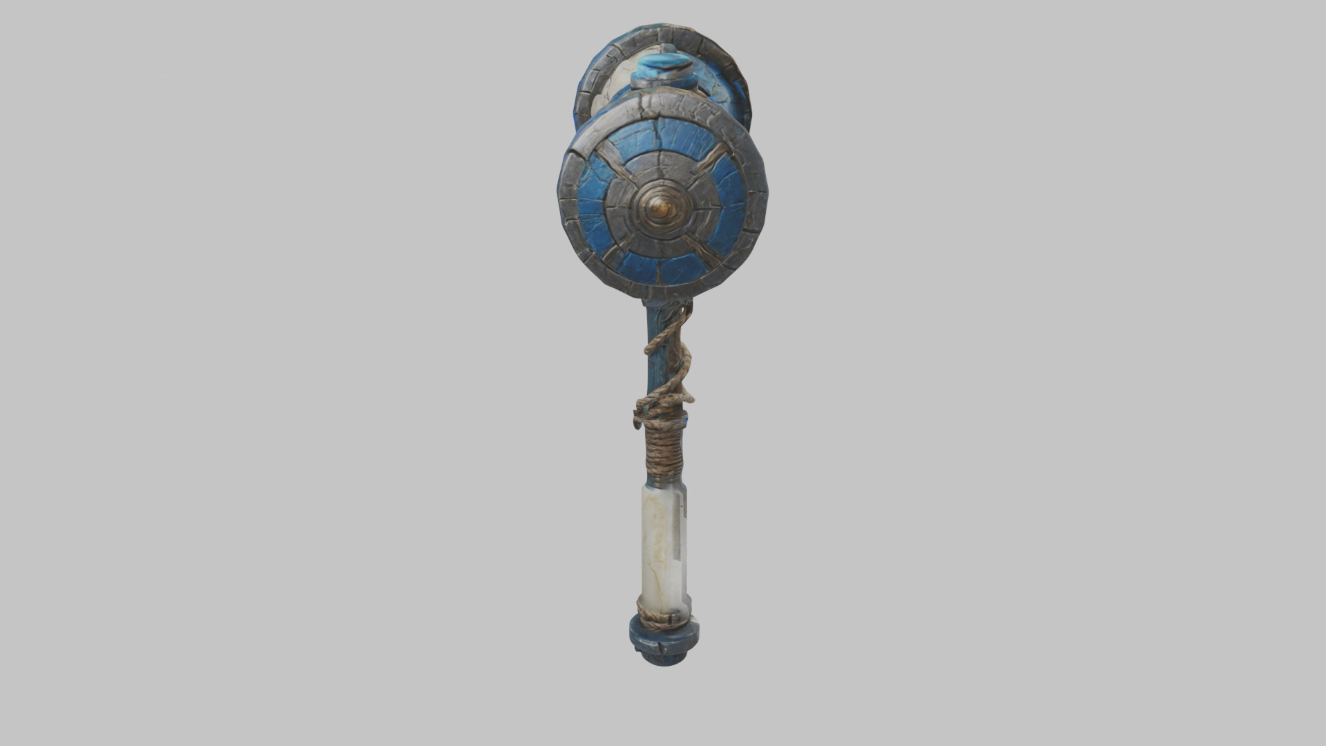  Weapon Futuristic Hammer Low-poly 3D model_11