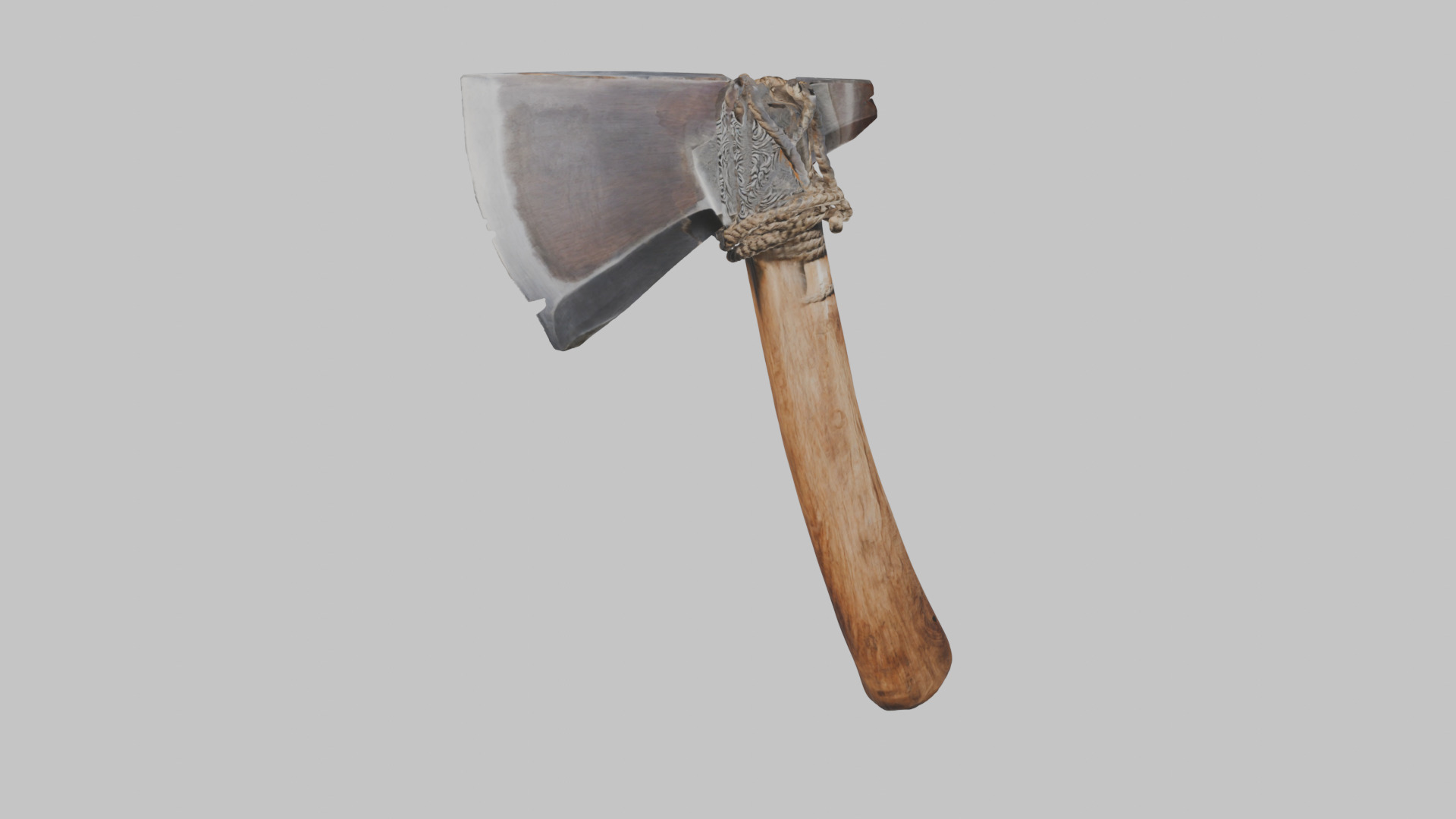 Damaged Stone Axe Low-poly 3D model_11
