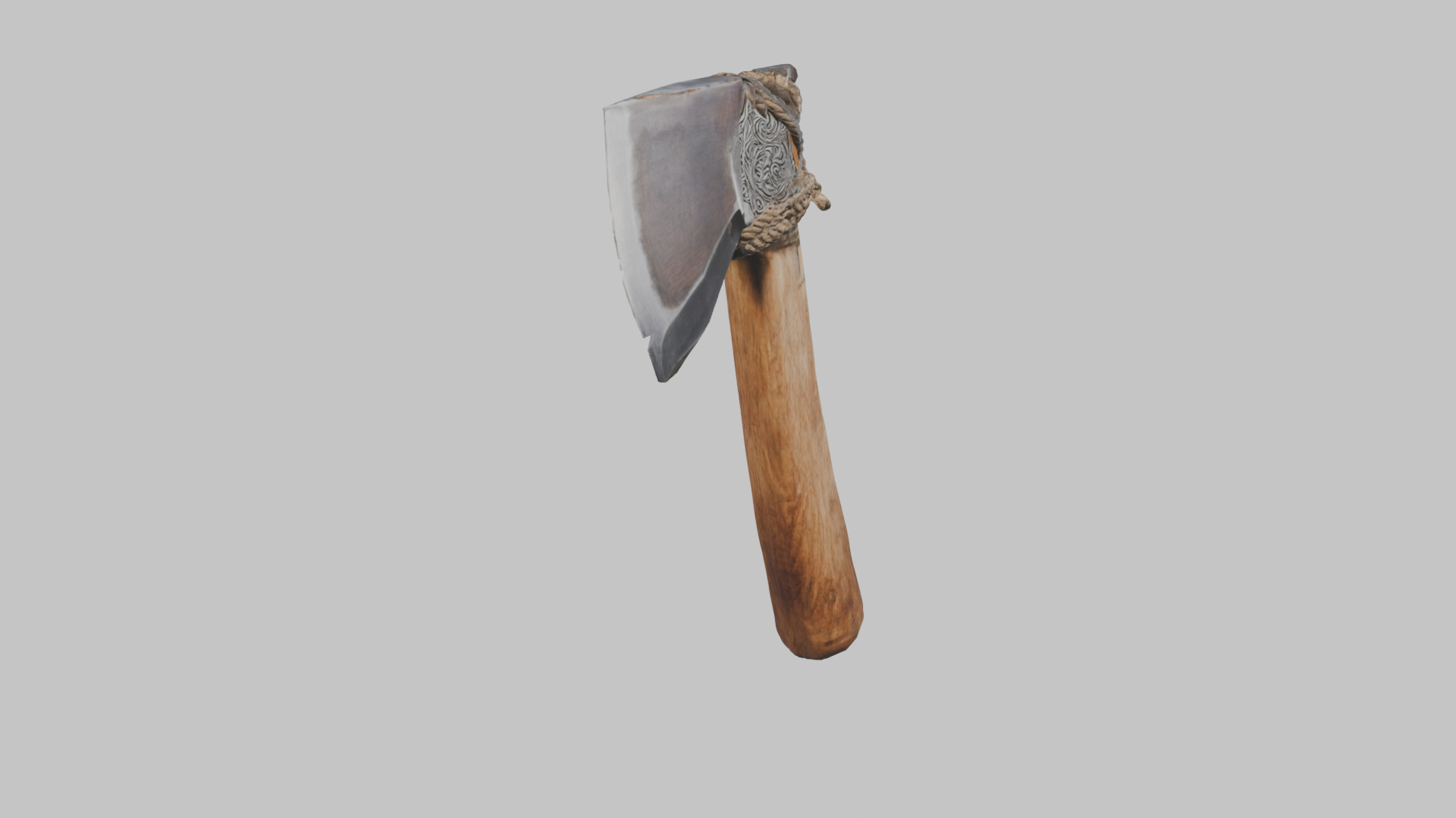 Damaged Stone Axe Low-poly 3D model_13