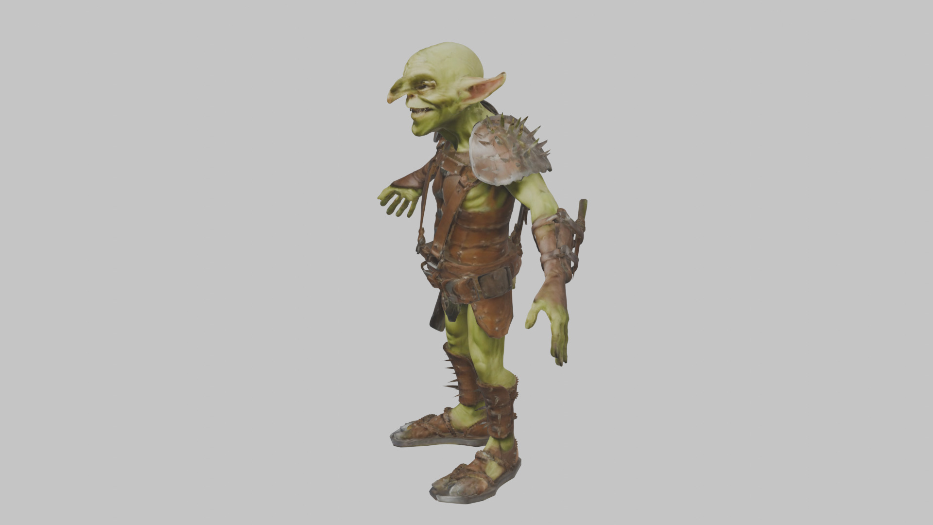 Fantasy Goblin Character Low-poly 3D model_5