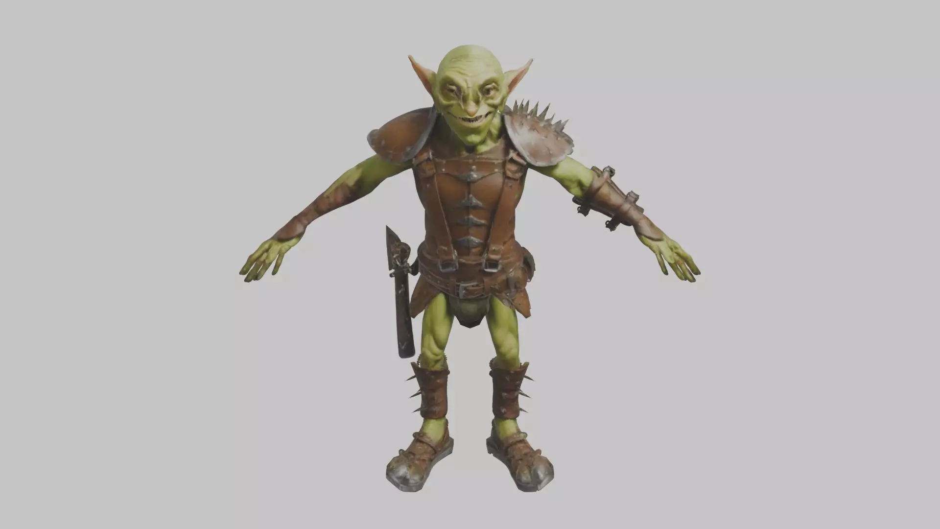 Fantasy Goblin Character Low-poly 3D model_0