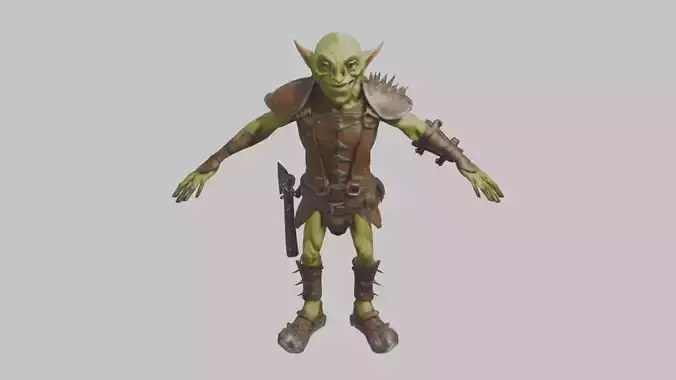 Fantasy Goblin Character Low-poly 3D model
