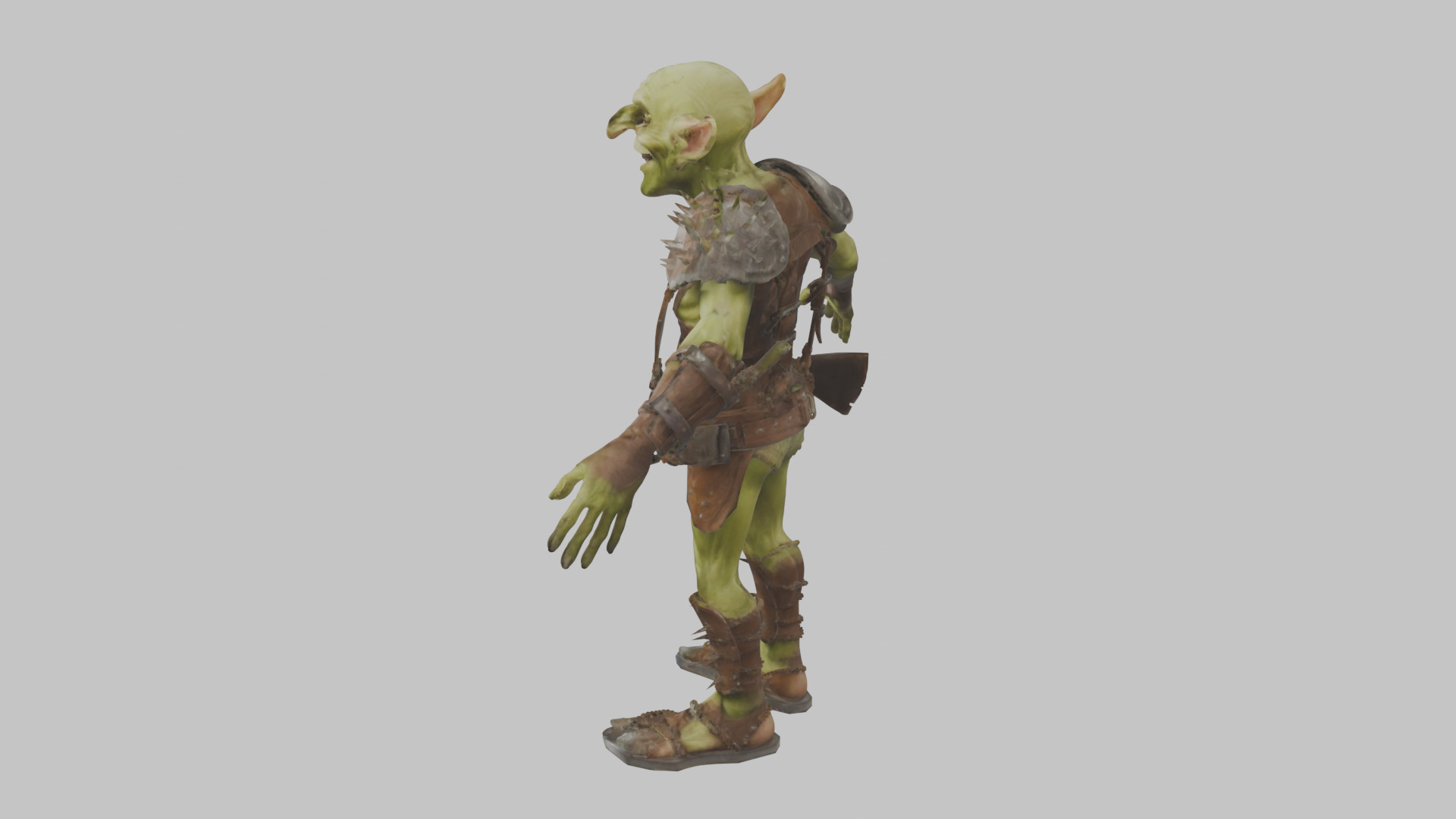 Fantasy Goblin Character Low-poly 3D model_3