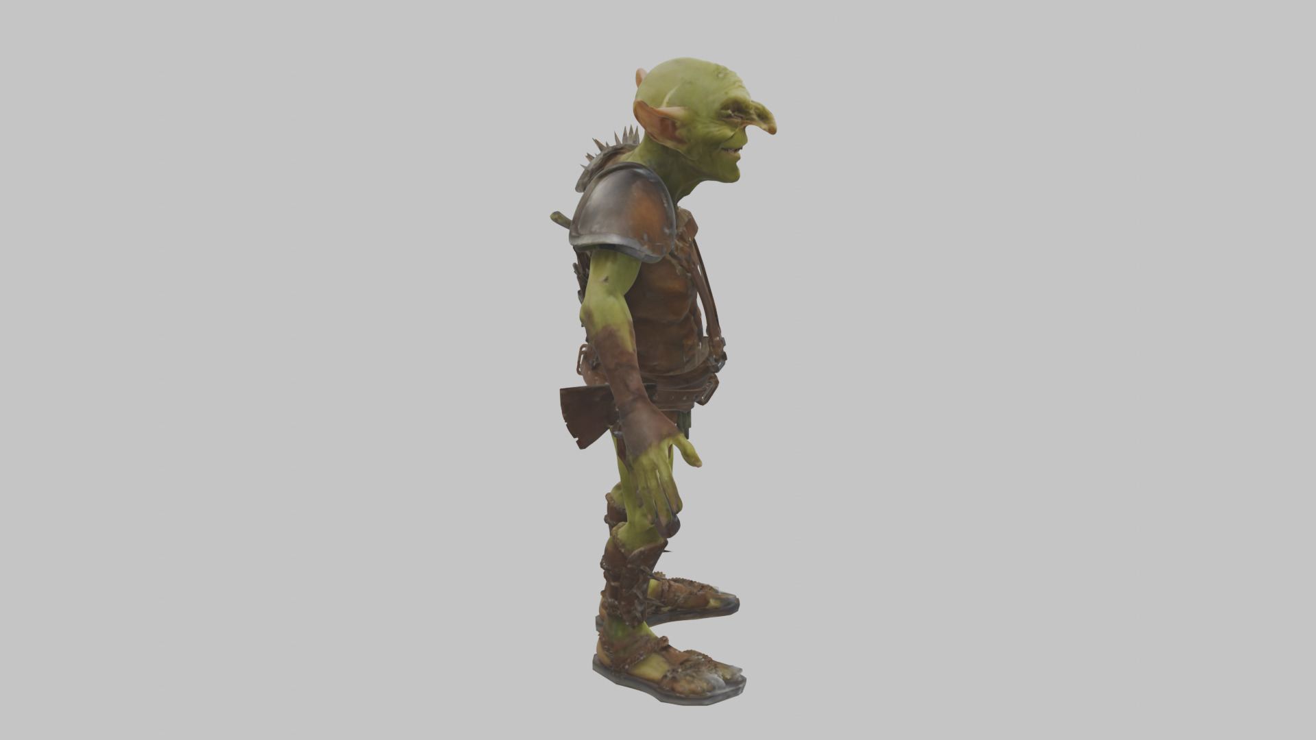 Fantasy Goblin Character Low-poly 3D model_11