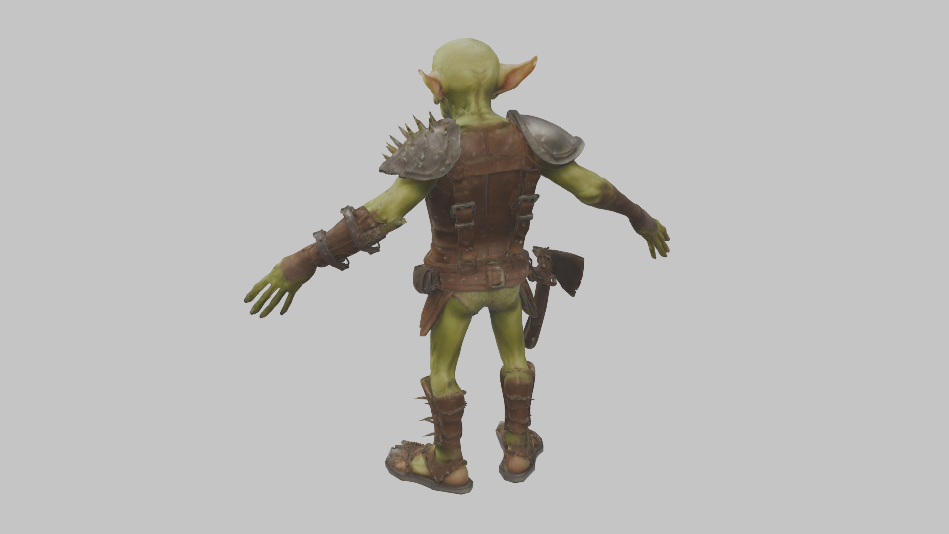 Fantasy Goblin Character Low-poly 3D model_1