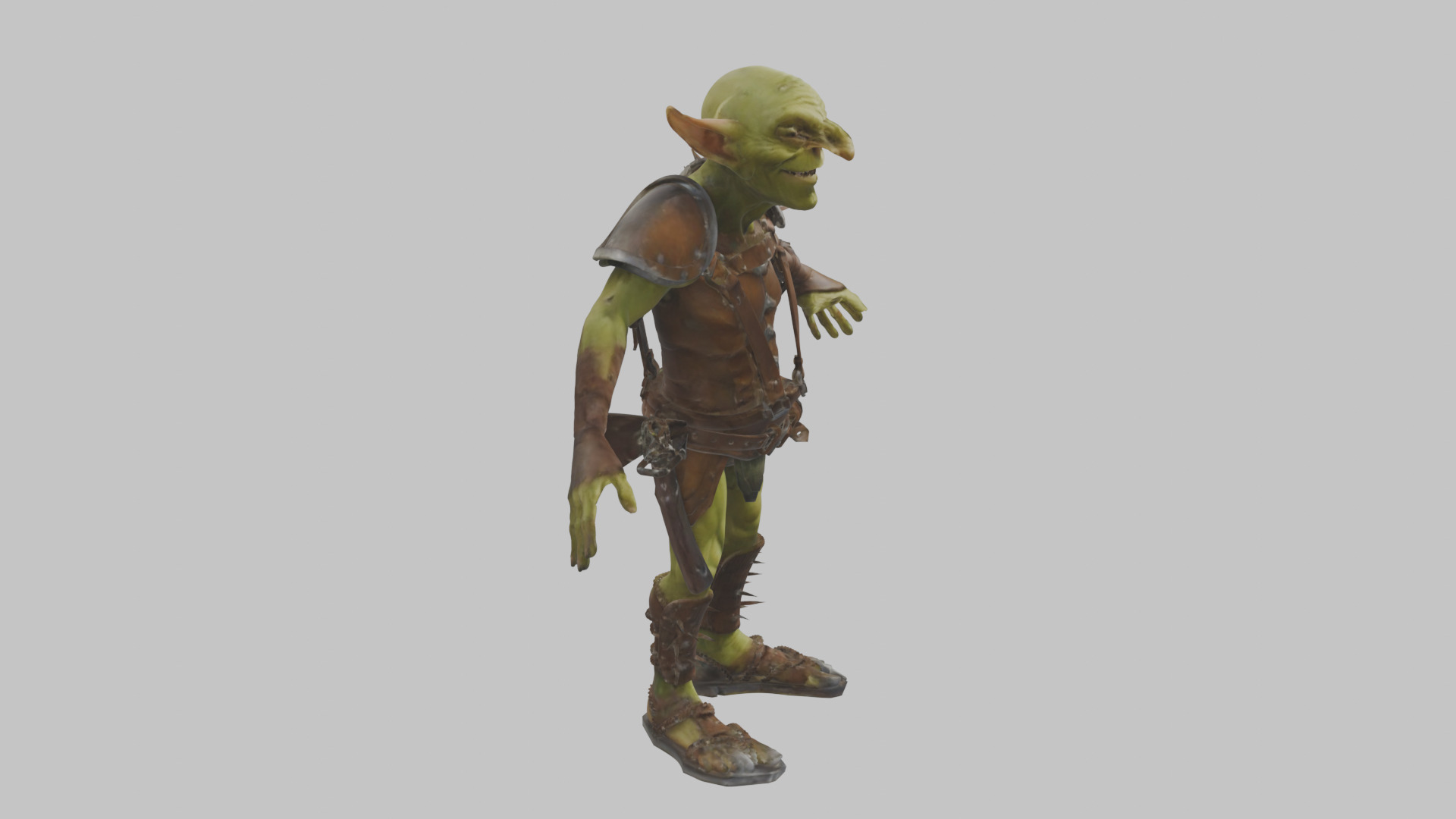 Fantasy Goblin Character Low-poly 3D model_10