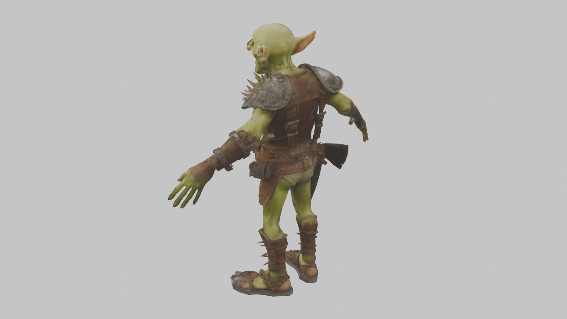 Fantasy Goblin Character Low-poly 3D model_2