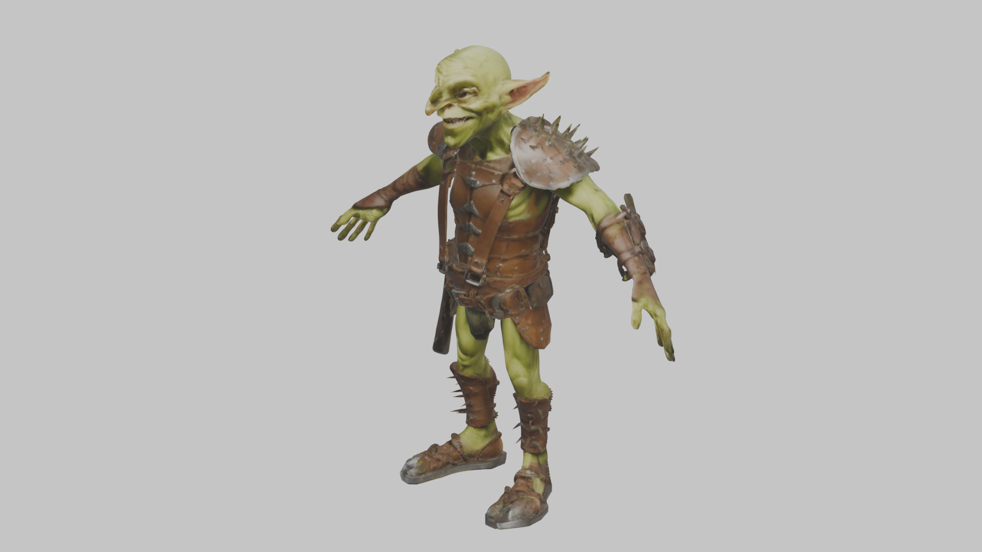 Fantasy Goblin Character Low-poly 3D model_6