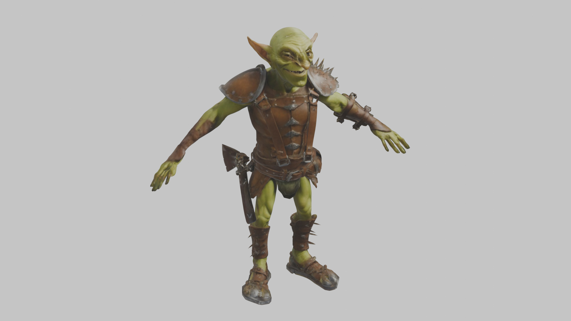 Fantasy Goblin Character Low-poly 3D model_8