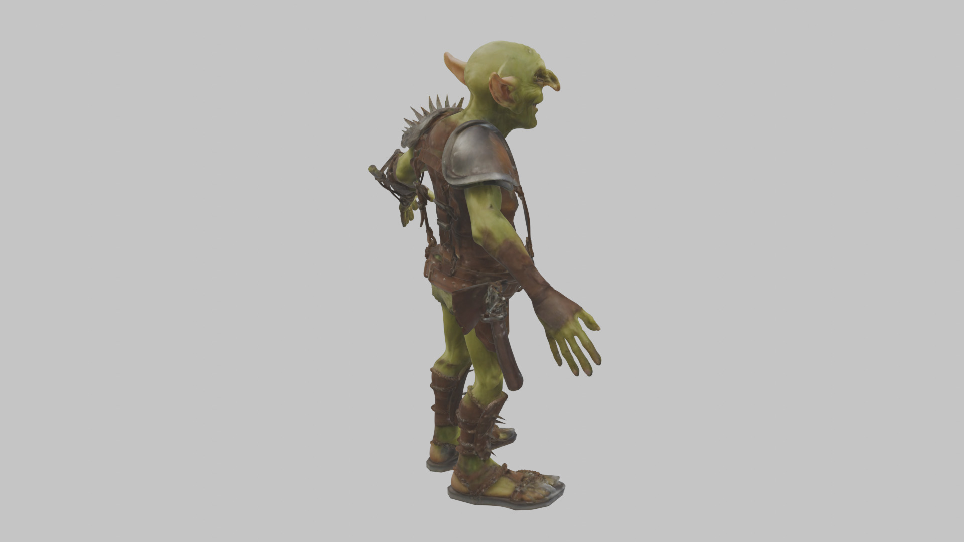 Fantasy Goblin Character Low-poly 3D model_12