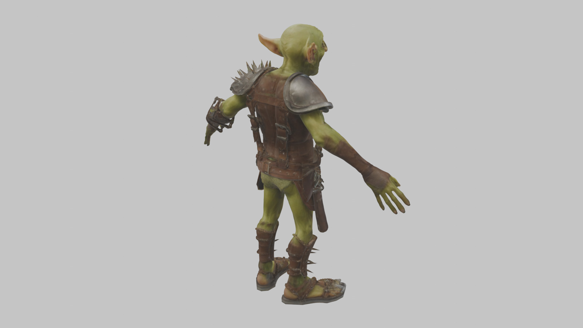 Fantasy Goblin Character Low-poly 3D model_13