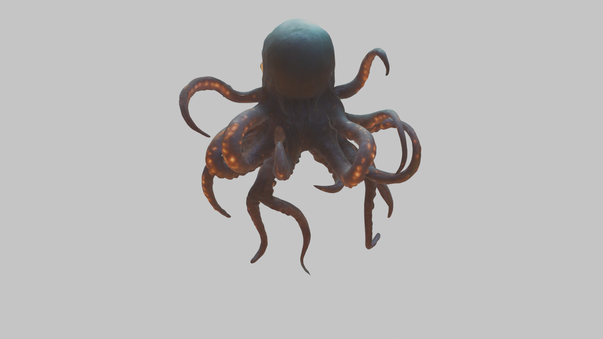 Stone Head with Open Mouth Low-poly 3D model_15