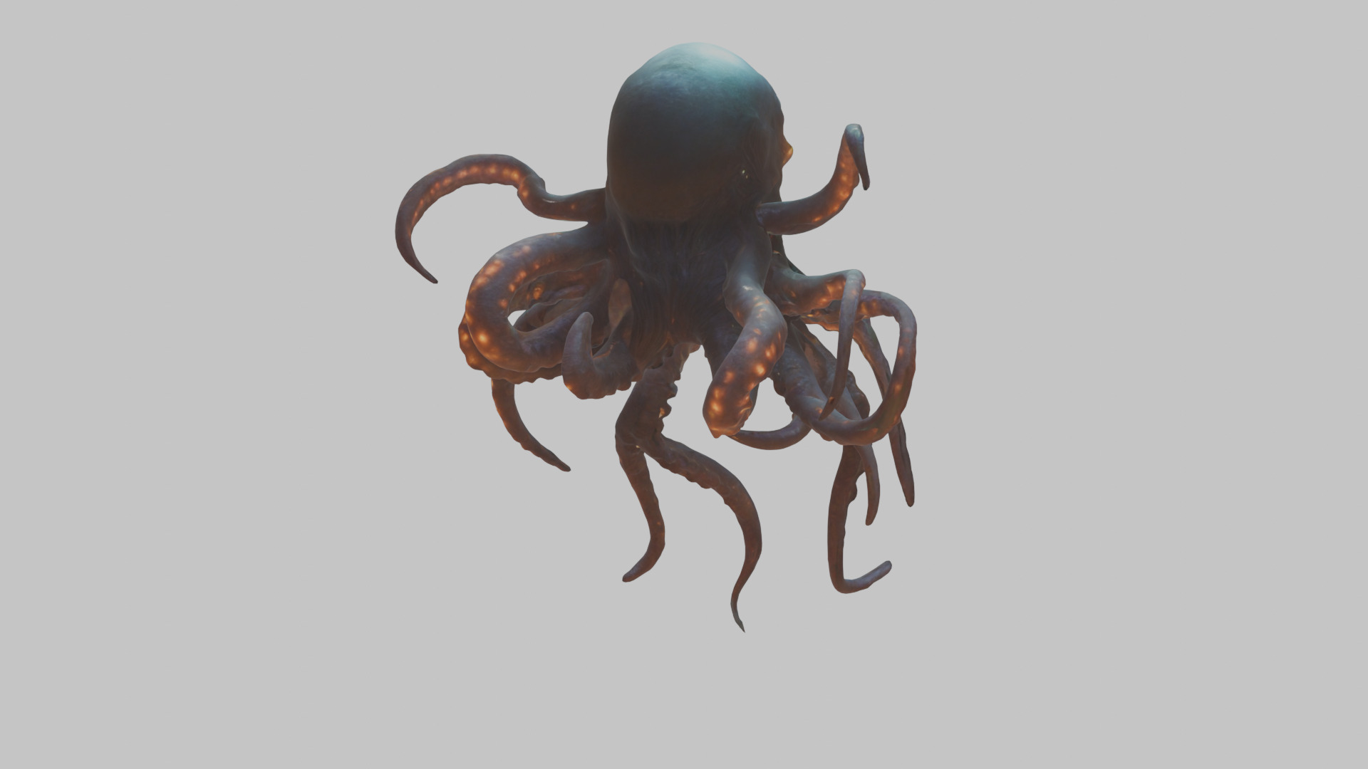 Stone Head with Open Mouth Low-poly 3D model_14