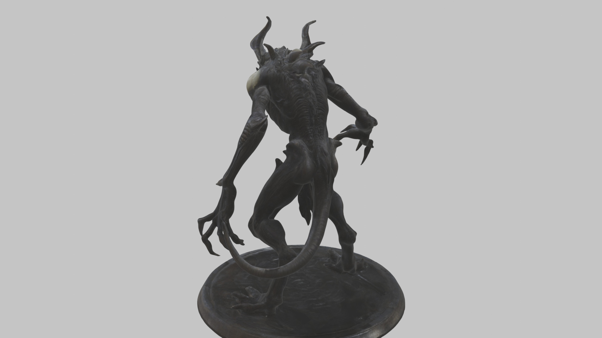 Alien Creature Monster Figure Low-poly 3D model_1