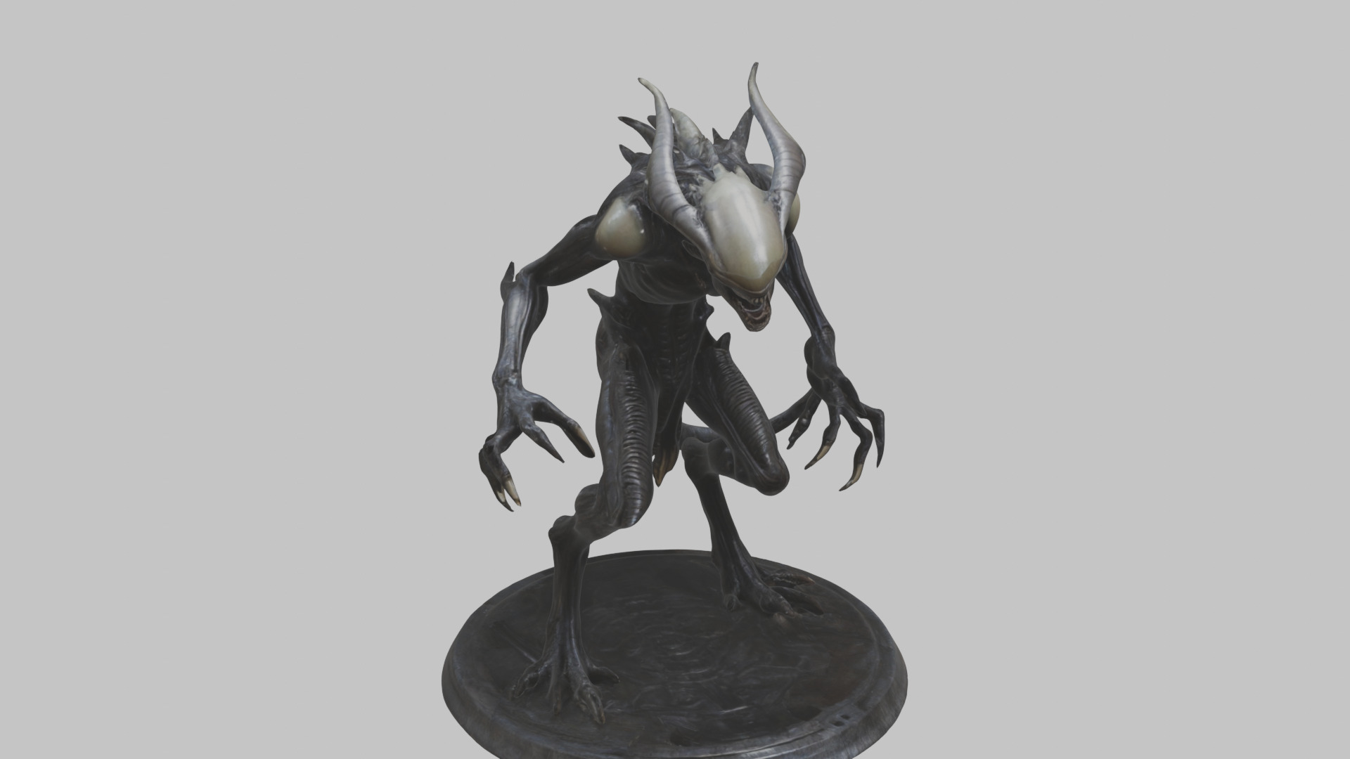 Alien Creature Monster Figure Low-poly 3D model_8