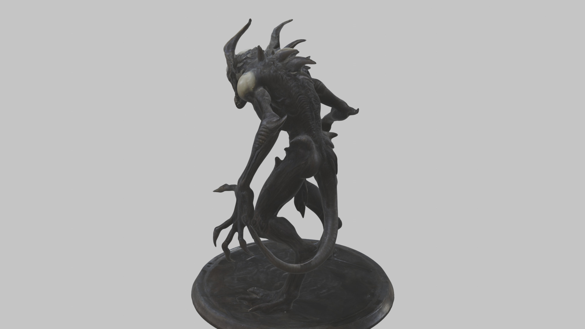 Alien Creature Monster Figure Low-poly 3D model_2