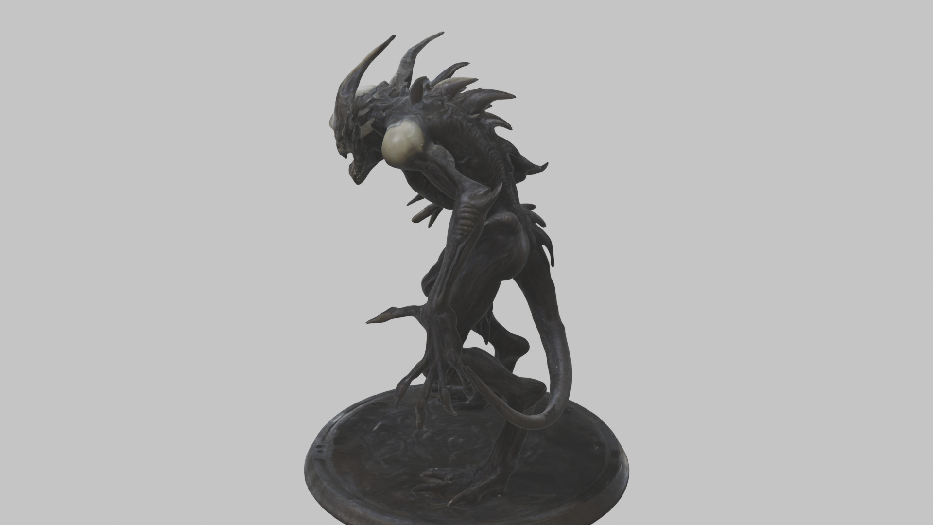 Alien Creature Monster Figure Low-poly 3D model_3