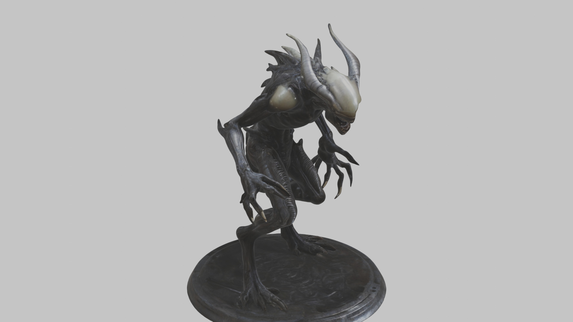 Alien Creature Monster Figure Low-poly 3D model_9