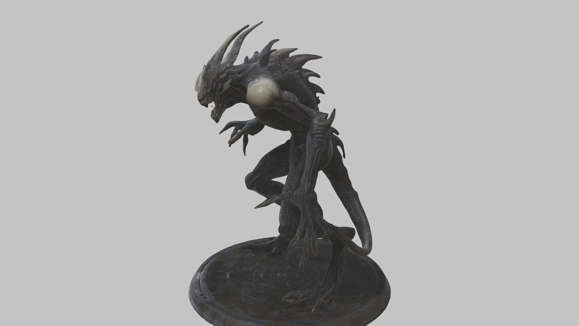 Alien Creature Monster Figure Low-poly 3D model_4