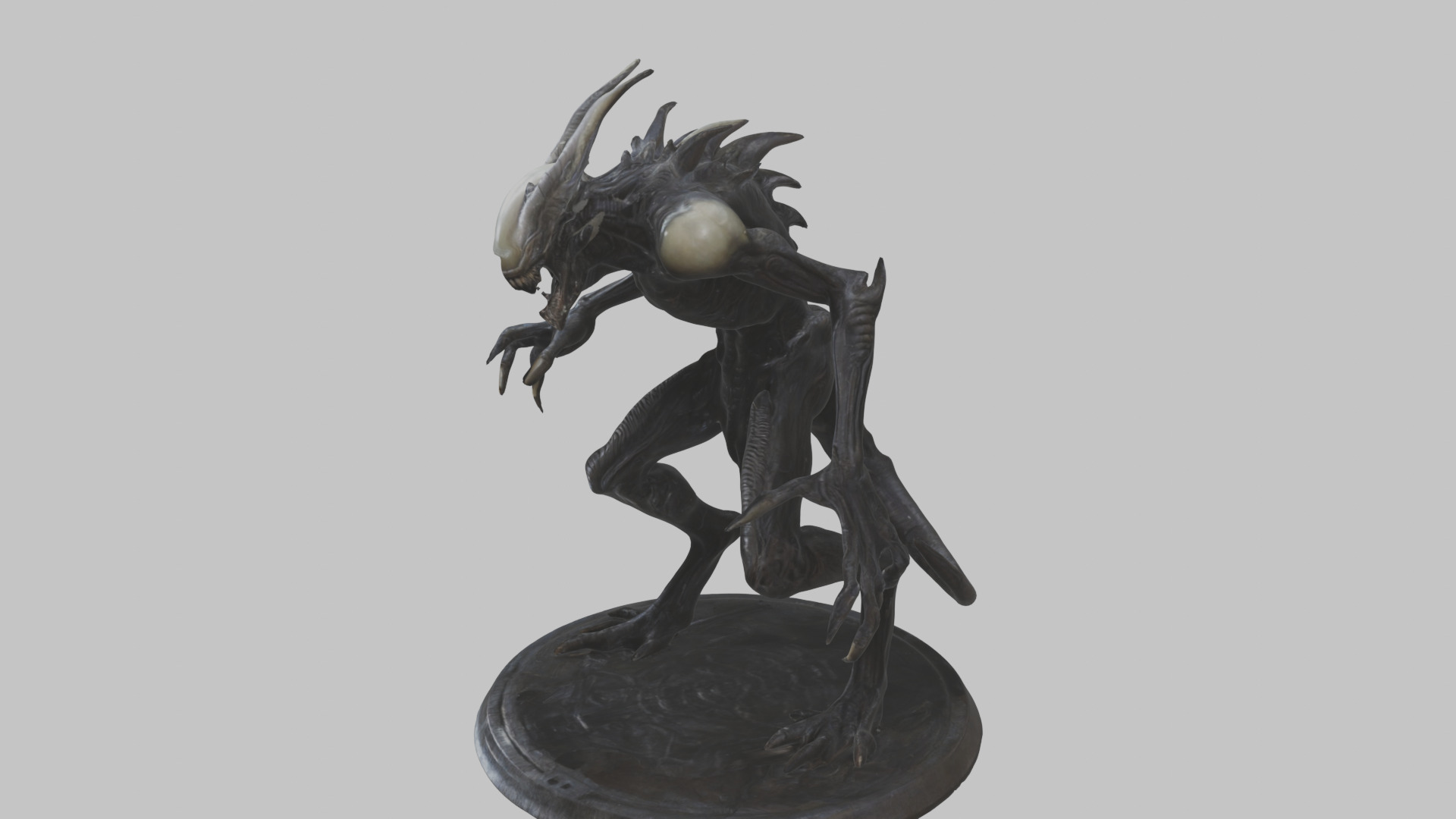Alien Creature Monster Figure Low-poly 3D model_5