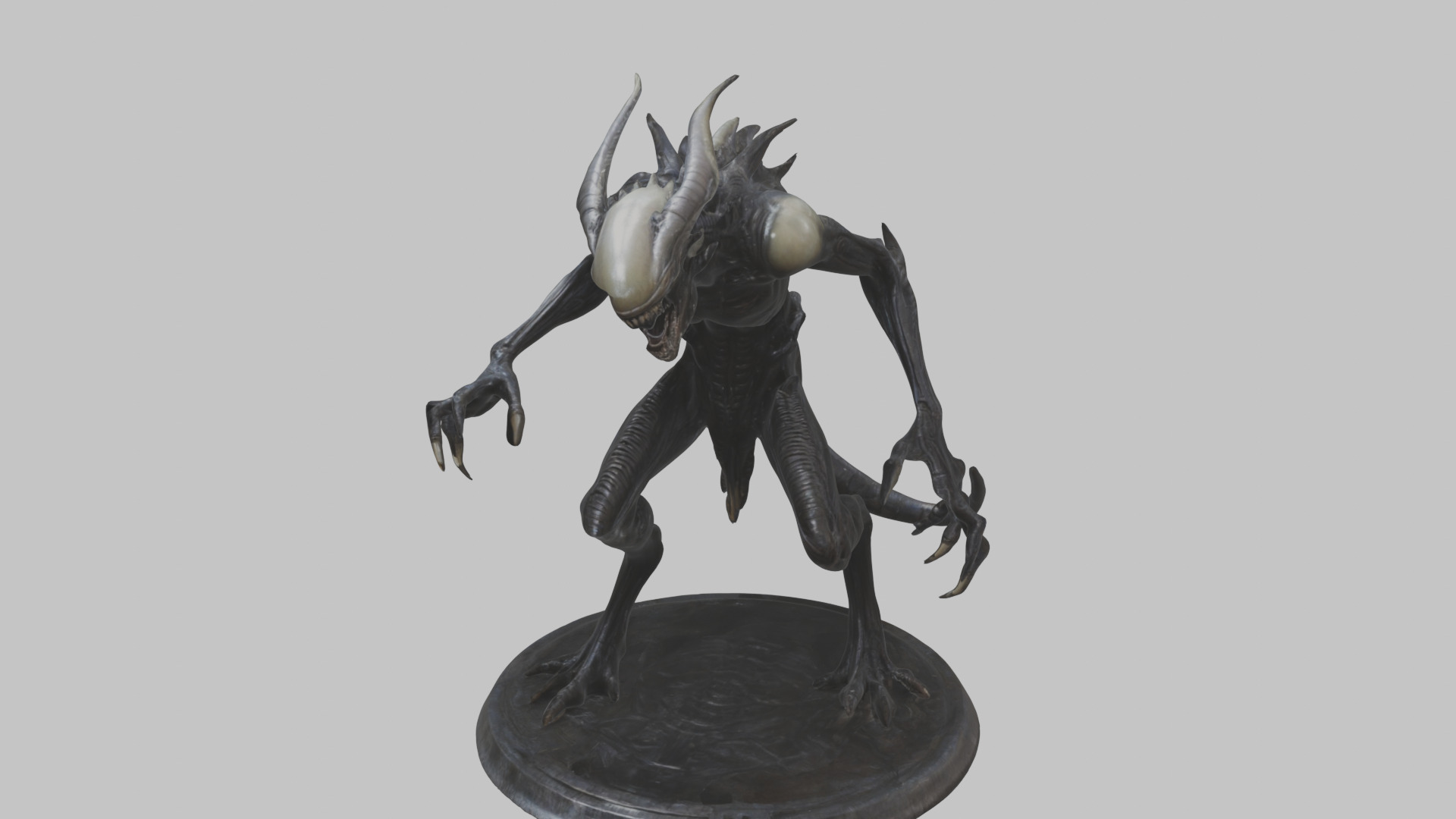 Alien Creature Monster Figure Low-poly 3D model_7