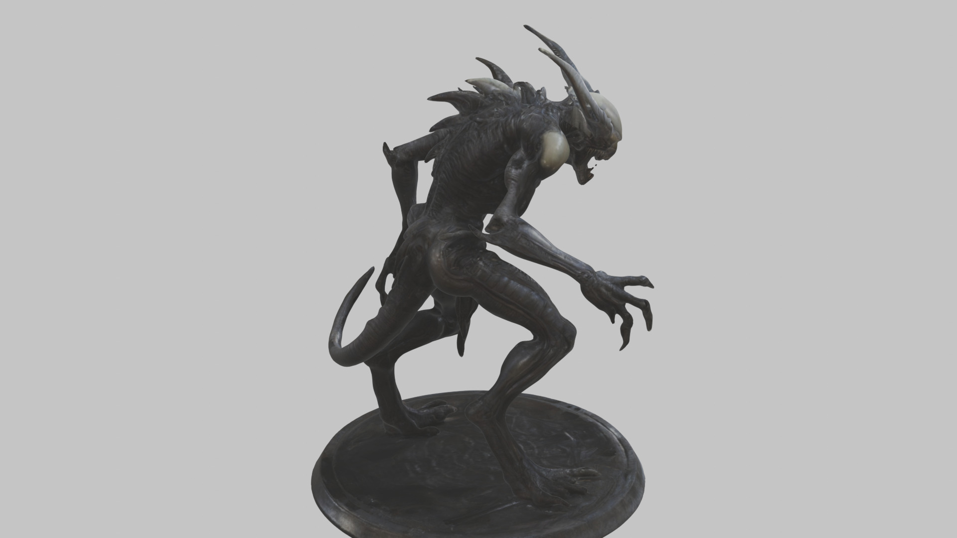 Alien Creature Monster Figure Low-poly 3D model_12