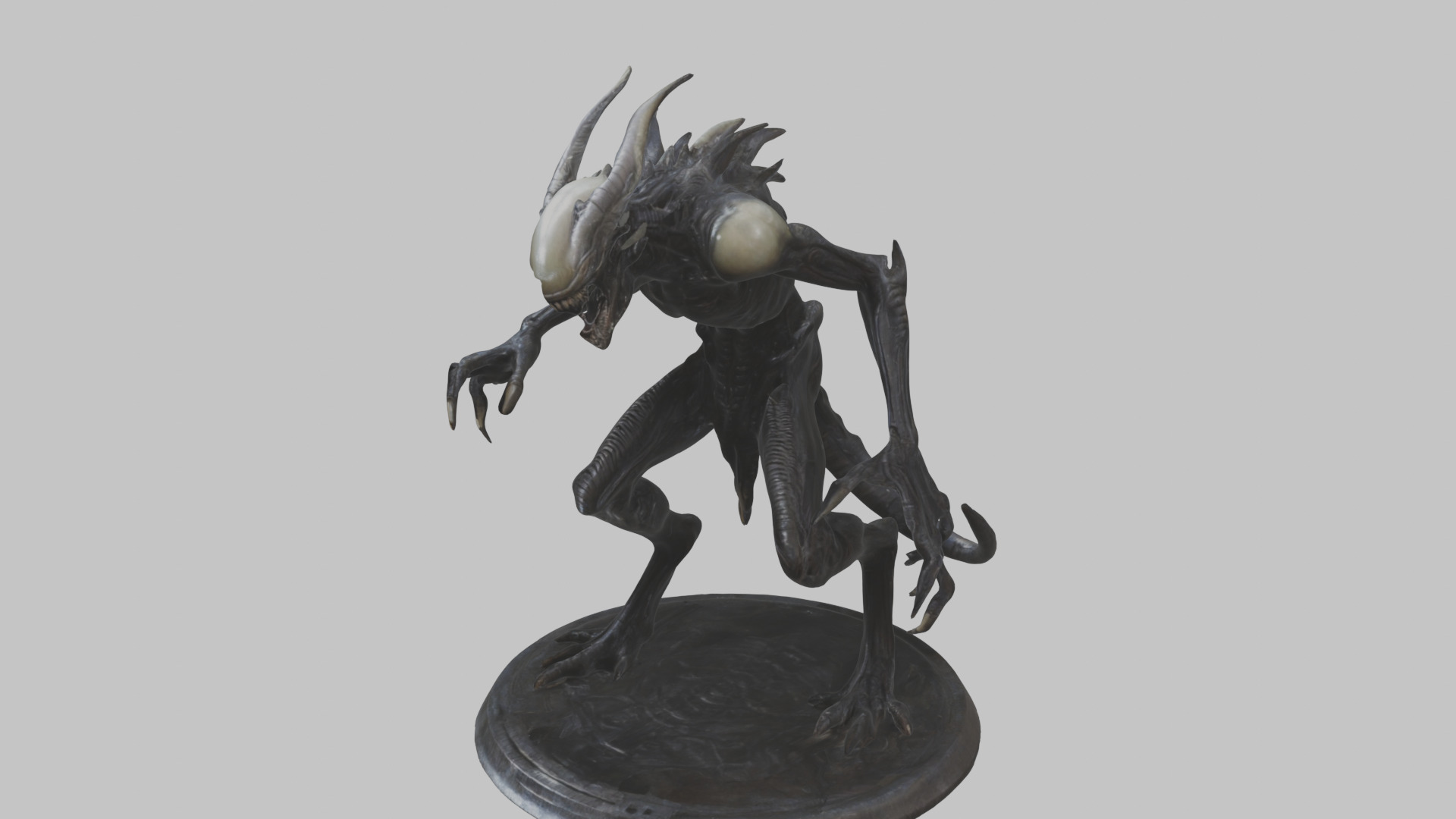 Alien Creature Monster Figure Low-poly 3D model_6