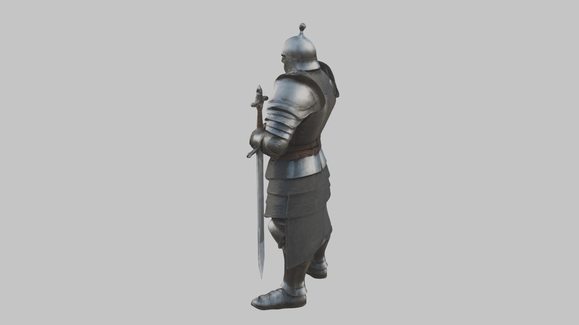 Medieval Armor Armored Knight Templar Warrior Low-poly 3D model_3