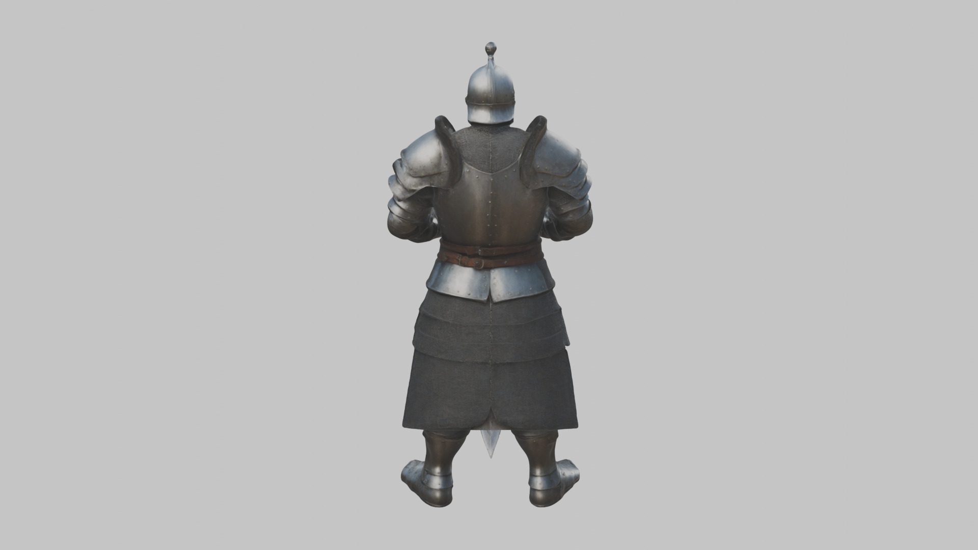 Medieval Armor Armored Knight Templar Warrior Low-poly 3D model_15