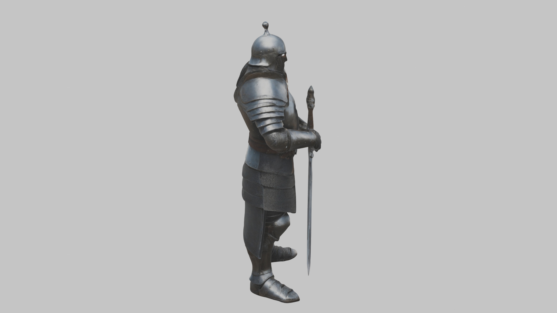 Medieval Armor Armored Knight Templar Warrior Low-poly 3D model_11