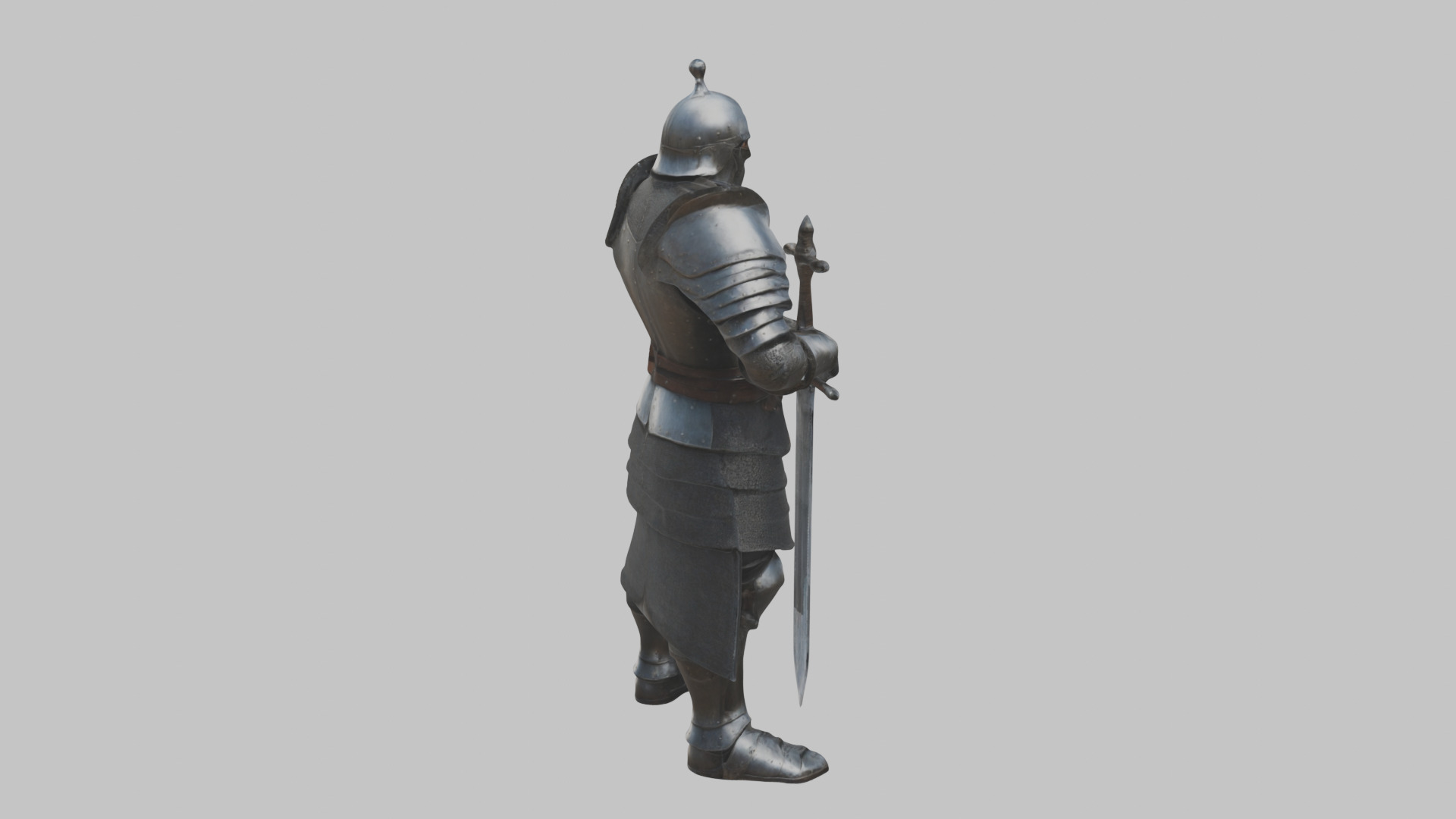 Medieval Armor Armored Knight Templar Warrior Low-poly 3D model_12
