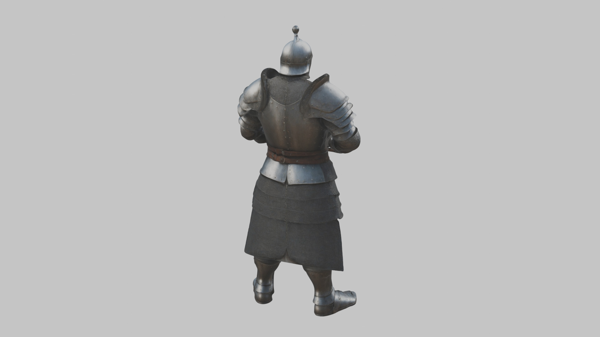 Medieval Armor Armored Knight Templar Warrior Low-poly 3D model_14