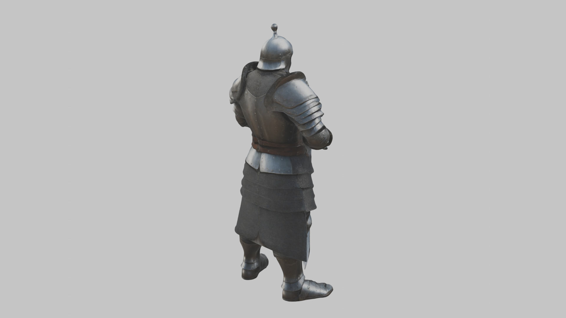 Medieval Armor Armored Knight Templar Warrior Low-poly 3D model_13