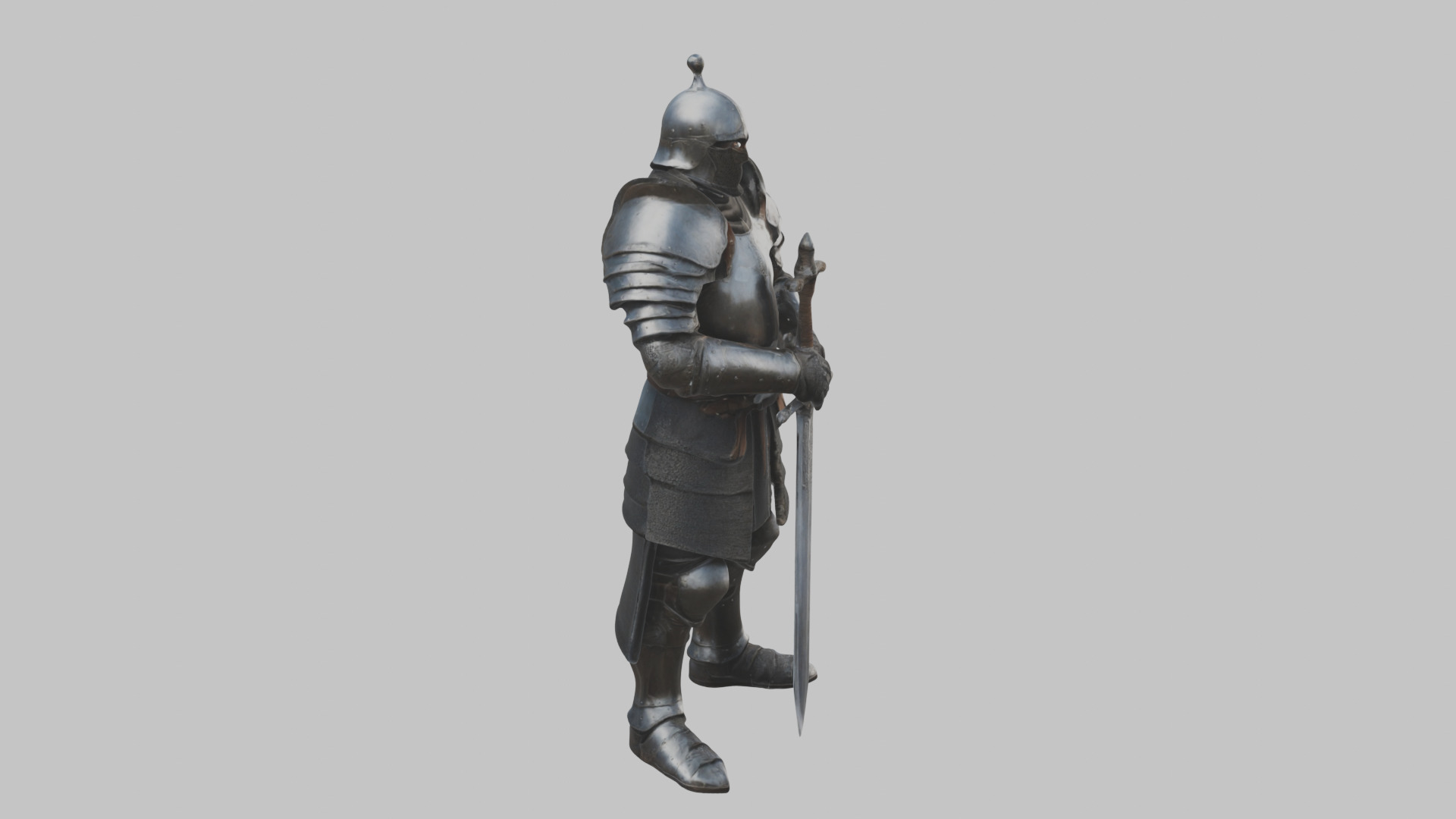 Medieval Armor Armored Knight Templar Warrior Low-poly 3D model_10