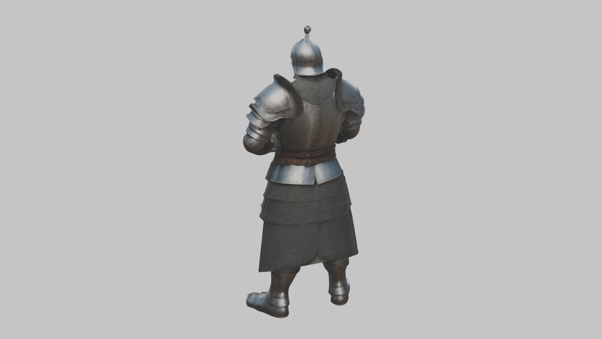 Medieval Armor Armored Knight Templar Warrior Low-poly 3D model_1