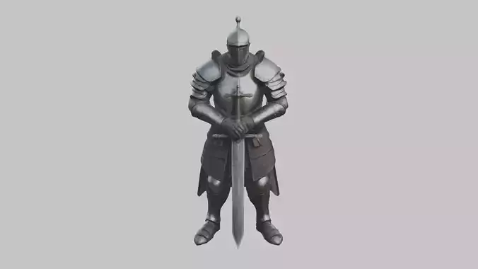Medieval Armor Armored Knight Templar Warrior Low-poly 3D model
