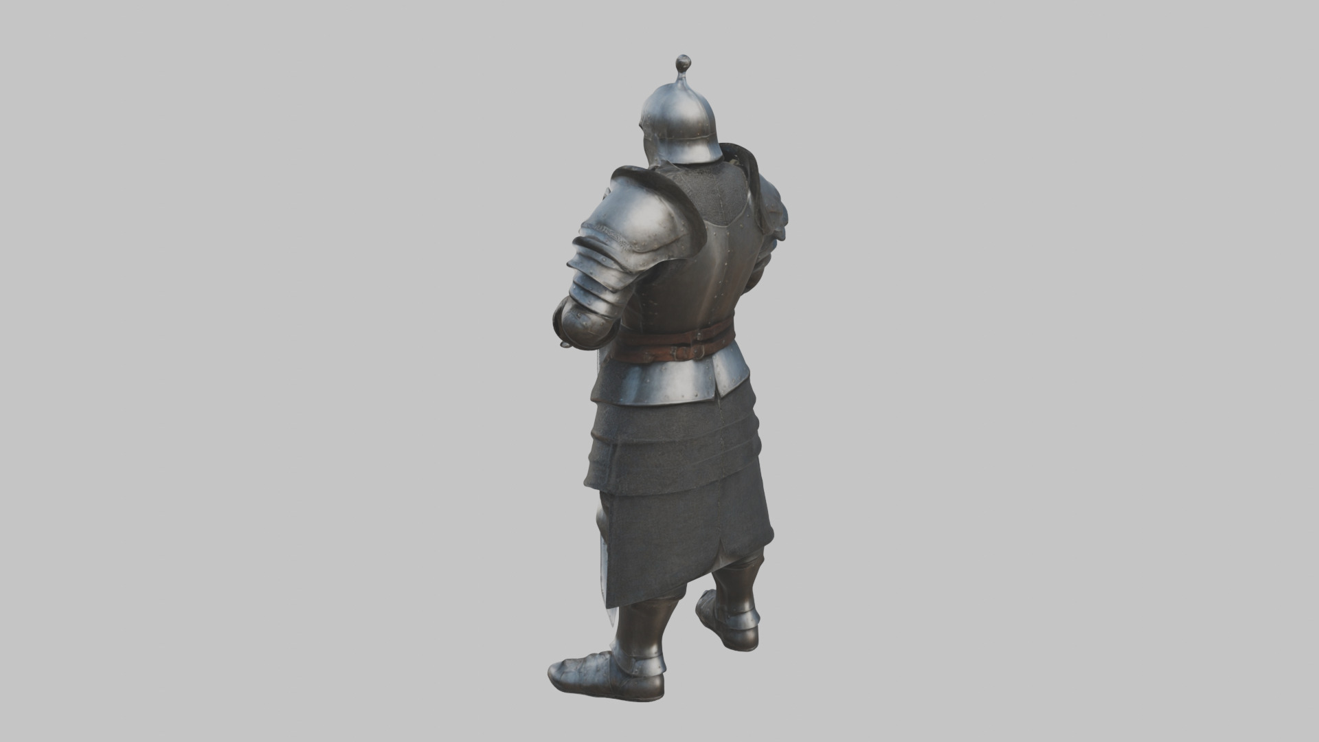 Medieval Armor Armored Knight Templar Warrior Low-poly 3D model_2