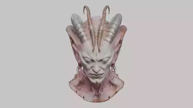 Fantasy Alien Head Bust