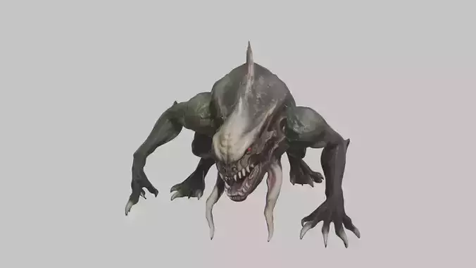 Feral monster reptile creature