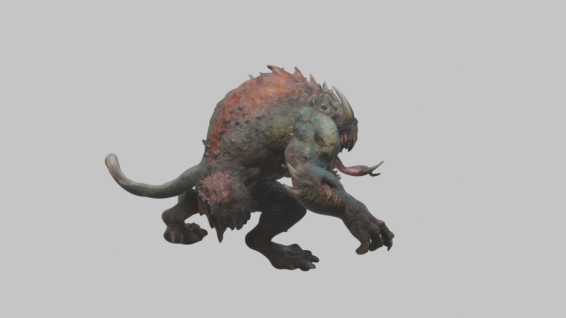 Dark Fantasy Reptile Master Monster Creature Low-poly 3D model_13