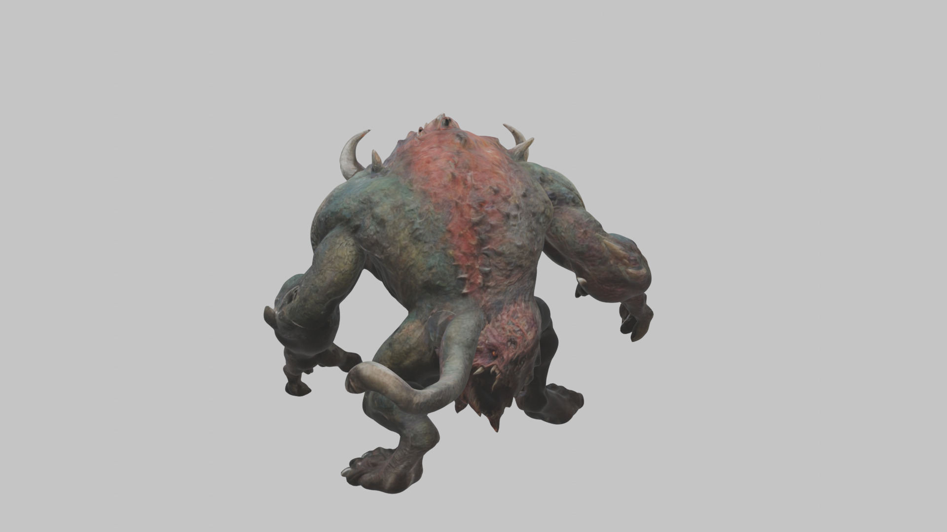 Dark Fantasy Reptile Master Monster Creature Low-poly 3D model_1